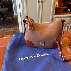 Dooney & Bourke Tan and Brown Crossbody Bag